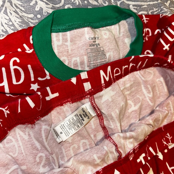 Carters Family of 4 CHRISTMAS PICTURE pajamas bundle 8 pieces! - Picture 15 of 16